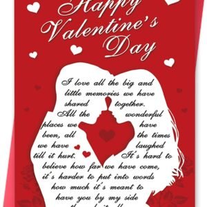 Romantic Valentine's Day Card for Him Her,Valentine's Day Card Gifts for Boyfriend,Husband,Wife,Girlfriend,Fiancee,Fiance