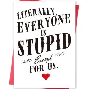 Funny Valentine's Day Card for Women Men, Valentine's Day Gift for Him Her